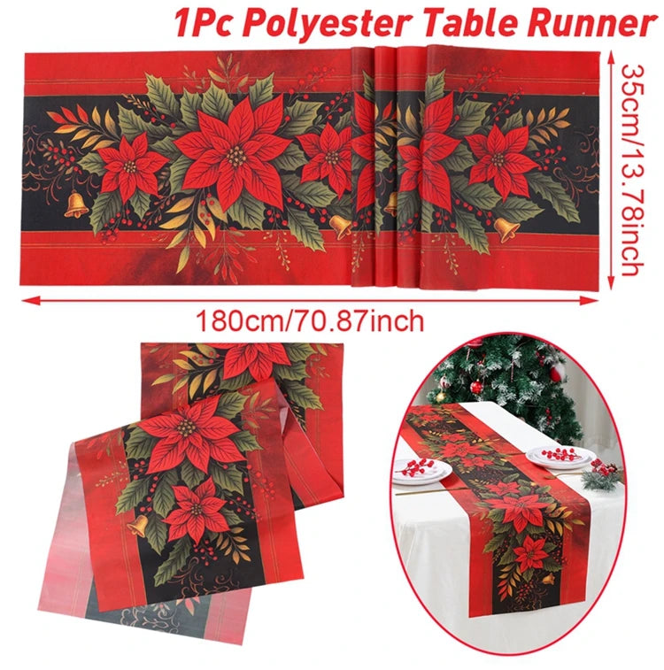 Caminho de Mesa Natalino, decoração para Casa e Festa.